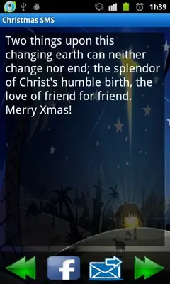 Christmas SMS android App screenshot 1